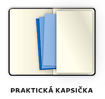Vreckový diár A6 Memory tmavo modrý s gumičkou 2