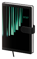 Vreckový diár A6 Tone s magnetom zelený