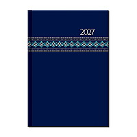 Týždenný diár A5 FOLK modrý 2027