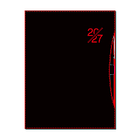 Denný diár A5 SMART red 2027