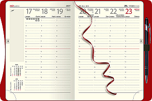 Týždenný diár A5 SMART red 2027 1