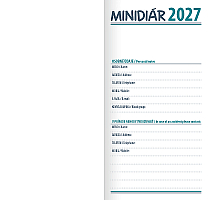 Minidiár mesačný 2027 - modrý 1