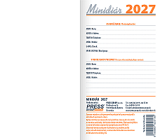 Minidiár týždenný 2027 - čierny 1