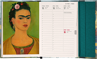 NOTIQUE Týždenný magnetický diár Frida Kahlo 2027, 11 x 16 cm 8