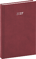 NOTIQUE Denný diár Balakon 2027, bordový, 15 x 21 cm