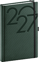 NOTIQUE Denný diár Ajax 2027, zelený, 15 x 21 cm