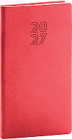 NOTIQUE Vreckový diár Aprint 2027, červený, 9 x 15,5 cm