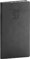 NOTIQUE Vreckový diár Aprint 2027, čierny, 9 x 15,5 cm