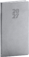 NOTIQUE Vreckový diár Aprint 2027, sivý, 9 x 15,5 cm