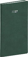 NOTIQUE Vreckový diár Balakon 2027, zelený, 9 x 15,5 cm
