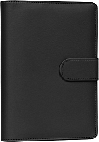 NOTIQUE Refill – Týždenný krúžkový diár s vymeniteľnými listami 2027, čierny, 12,5 x 19 cm