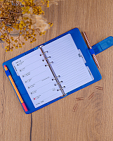 NOTIQUE Refill – Týždenný krúžkový diár s vymeniteľnými listami 2027, kráľovsky modrý, 12,5 x 19 cm 6