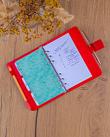NOTIQUE Refill – Týždenný krúžkový diár s vymeniteľnými listami 2027, sýtočervený, 12,5 x 19 cm 8