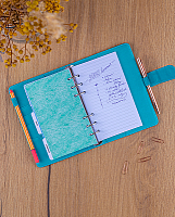 NOTIQUE Refill – Týždenný krúžkový diár s vymeniteľnými listami 2027, tyrkysový, 12,5 x 19 cm 8