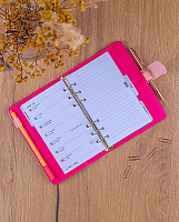 NOTIQUE Refill – Týždenný krúžkový diár s vymeniteľnými listami 2027, púdrovo ružový, 12,5 x 19 cm 6