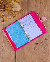 NOTIQUE Refill – Týždenný krúžkový diár s vymeniteľnými listami 2027, púdrovo ružový, 12,5 x 19 cm 7