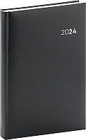 Denný diár Balacron 2024, čierny, 15 × 21 cm