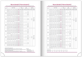 Týždenný diár Balacron 2024, bordový, 15 × 21 cm 5