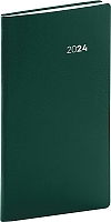 Vreckový diár Balacron 2024, zelený, 9 × 15,5 cm