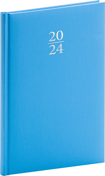 Týždenný diár Capys 2024, modrý, 15 × 21 cm