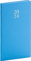Vreckový diár Capys 2024, modrý, 9 × 15,5 cm
