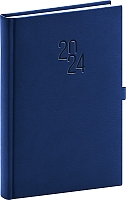 Denný diár Vivella Classic 2024, modrý, 15 × 21 cm