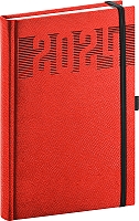 Denný diár Silhouette 2024, červený, 15 × 21 cm
