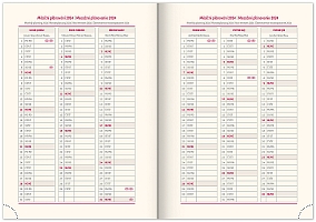Týždenný diár Silhouette 2024, červený, 15 × 21 cm 10