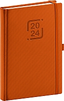 Denný diár Catanella 2024, oranžový, 15 × 21 cm