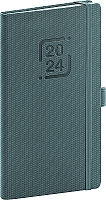 Vreckový diár Catanella 2024, modrošedý, 9 × 15,5 cm