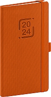 Vreckový diár Catanella 2024, oranžový, 9 × 15,5 cm