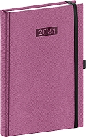 Denný diár Diario 2024, ružový, 15 × 21 cm