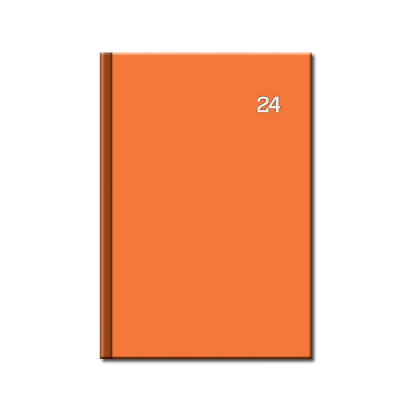 Denný diár A5 PRINT Neon oranžový 2024