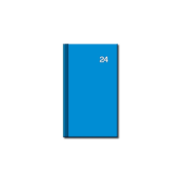Mini diár A6 PRINT Neon modrý 2024