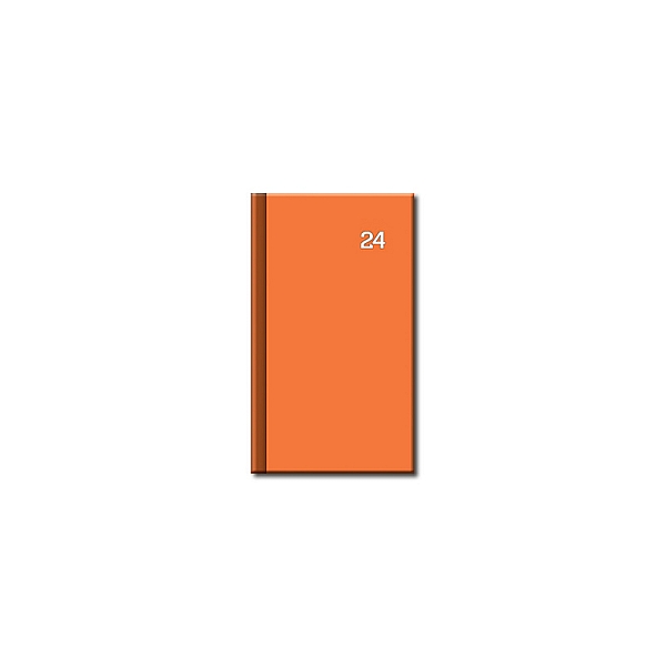 Mini diár A6 PRINT Neon oranžový 2024