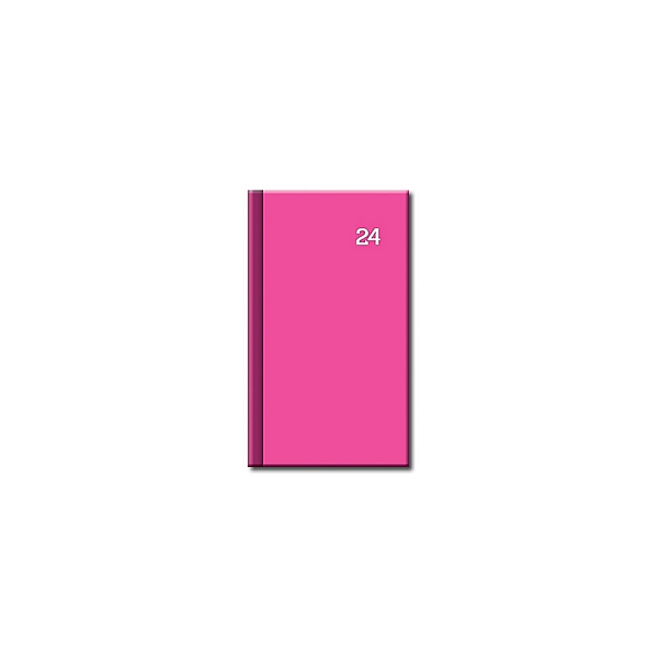Mini diár A6 PRINT Neon ružový 2024