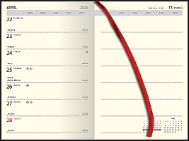 Týždenný diár ELASTIK - červený 2024 1