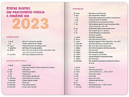 Školský diár Ružové pruhy (september 2023 – december 2024), 9,8 × 14,5 cm 4