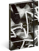 Týždenný diár Graffiti 2024, 13 × 21 cm