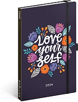 Týždenný diár Love Yourself 2024, 13 × 21 cm