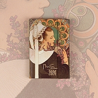 Týždenný magnetický diár Alfons Mucha 2024, 11 × 16 cm 5