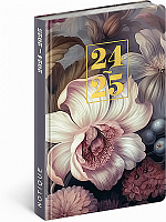 18-mesačný diár Petito – Kvety 2024/2025, 11 × 17 cm