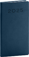 Vreckový diár Aprint Neo 2025, modrý, 9 × 15,5 cm