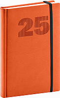 NOTIQUE Denný diár Vivella Top 2025, oranžový, 15 x 21 cm