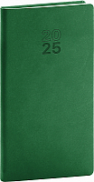 NOTIQUE Vreckový diár Aprint 2025, zelený, 9 x 15,5 cm