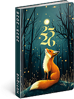 NOTIQUE Špirálový 18-mesačný diár Petito – Líška 2025/2026, 11 x 17 cm