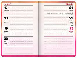 Školský diár Ružové pruhy (september 2023 – december 2024), 9,8 × 14,5 cm 1