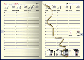 Týždenný diár A5 FALCON červený 2026 1