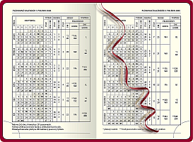 Denný diár A5 FLORENCIA červený s gumkou 2026 3