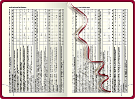 Denný diár A5 FLORENCIA červený s gumkou 2026 4